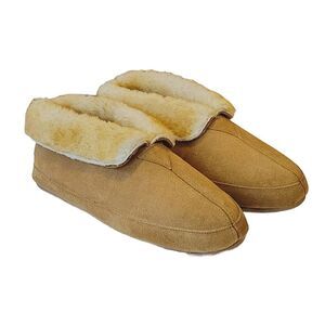 Guide Gear Tan Leather Roll Bootie Slipper Size 10